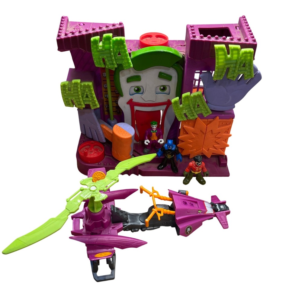 Fisher Price Imaginext DC Super Friends Joker Laff Factory V1486 Batman Robin